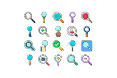 Magnifying glasses collection finding investigating searchin Product Image 1