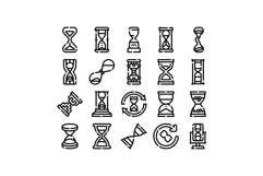 Hourglass time measure icon set collection Product Image 1