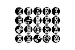 Hourglass time measurement icons collection for countdown Product Image 1