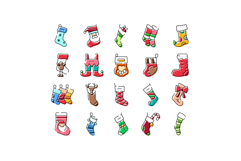 Christmas holiday socks and festive decorative elements Product Image 1