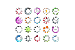Loading bars and progress icons collection Product Image 1