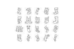 Collection of festive winter holiday christmas stockings Product Image 1