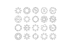 Loading and buffering progress interface icons collection Product Image 1