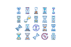 Hourglass time measurement icons collection concept Product Image 1