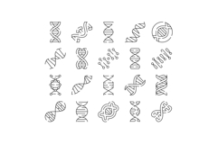 Dna helix structure collection for science and genetics Product Image 1