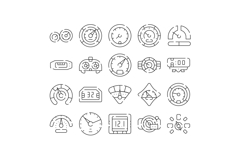 Various gauges and meters measuring speed and data Product Image 1