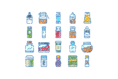 Spice container collection line doodle drawing style Product Image 1