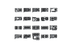 Graphic processing unit icons creating a technology collecti Product Image 1
