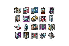 Brochures and leaflets marketing design elements collection Product Image 1