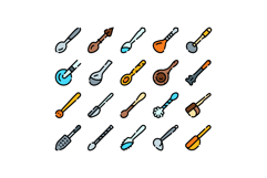 Kitchen spoons eating cooking utensil flatware collection Product Image 1