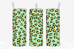 Mint Leopard Print 20oz Skinny Tumbler Sublimation Product Image 1