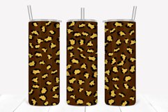 Mocha Leopard Print 20oz Skinny Tumbler Sublimation Product Image 1
