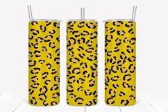 Mustard Leopard Print 20oz Skinny Tumbler Sublimation Product Image 1