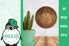 3d svg layered Multi layer mandala panda Product Image 3