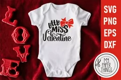 Valentine Baby svg | Little miss Valentine svg Product Image 1