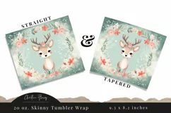 Cute Christmas Reindeer Tumbler Wrap PNG Product Image 3