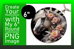 Artful Circle Design for Keychains , Horse Product Image 1