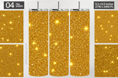 Yellow Sparkle Tumbler Wrap| Tumbler Sublimation Product Image 1