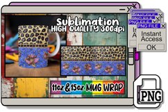 Luxe Glitter &amp; Flower Power Mug Decals 15oz 11oz Product Image 1