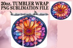 Denim Floral Tumbler Sublimation Spring 20oz Product Image 1