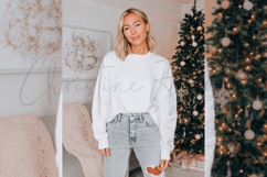 White Christmas Sweatshirt Mockup Product Image 3