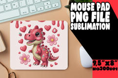 Luminous Desk Mat PNG Style, Cute Dino Product Image 1