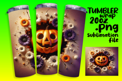 EYE-CATCHING 20oz Tumbler PNG , 3D Pumpkin Product Image 1