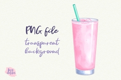 4 Ice Cream Soda Retro American Diner 50s Pink Golf Clipart Product Image 4