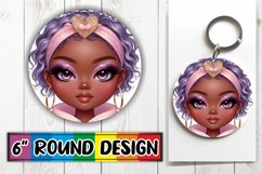 Radiant Round Car Coaster Design, Love Girl Product Image 1