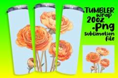 Sublimation Wrap for 20oz Watercolor Flower Tumbler Product Image 1