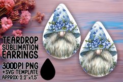 Playful Gnome Harmony: Sublimation Teardrop Enchantment Product Image 1