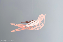 3D bird Paper Cut Template, spring ornament svg, DIY decor Product Image 2