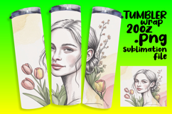 GORGEOUS PNG Tumbler Design 20oz , Beauty Woman Product Image 1