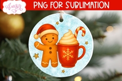 Christmas ornament PNG sublimation, Gingerbread man PNG Product Image 2