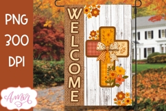 Welcome garden flag sublimation, Christian garden flag PNG Product Image 1