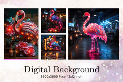 Safari Flamingo Background Wallpaper Animal Studio Backdrop Product Image 1