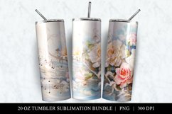 Romantic Melodies 20 oz Skinny Tumbler Sublimation Product Image 2