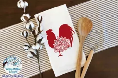 Floral Rooster SVG | Farm Animal Mandala Cut File Product Image 2