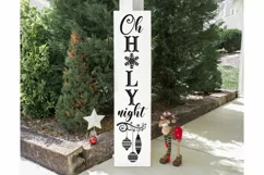 Christmas Porch Sign SVG, Oh holy night, Christmas Svg PNG Product Image 2