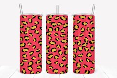 Passion Pink Leopard Print 20oz Skinny Tumbler Sublimation Product Image 1