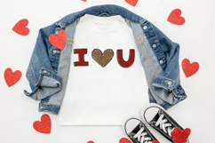 I Heart You Valentine's Sublimation PNG Product Image 2