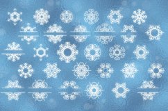 Snowflakes Bundle- SVG Monograms &amp; Bonus Patterns Product Image 3