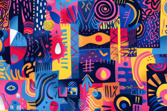 Colorful Funky Pattern Background Wallpaper Product Image 1