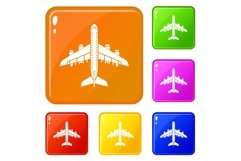 Plane icons set vector color Product Image 1