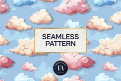 Pastel Cloud Pattern | Dreamy Sky Digital Paper Product Image 3