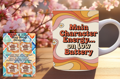 Happy 11oz Mug Wrap Png Template , Girl Quote Product Image 1