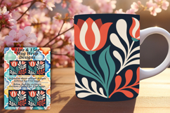 Fresh 11oz Mug Wrap Png Artwork , Flowers Product Image 1