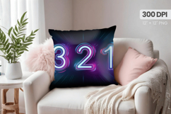 Happy New Year PNG Pillow, Festive New Year's Eve 2026 PNG Product Image 1