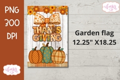 Thanksgiving garden flag sublimation, fall pumpkins design Product Image 2