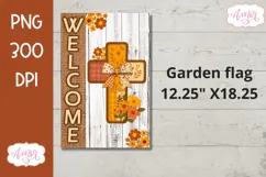 Welcome garden flag sublimation, Christian garden flag PNG Product Image 2